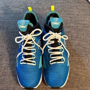 Zumba Air Funk Fitness Blue Teal Women's Dance Sneakers Sz 9
